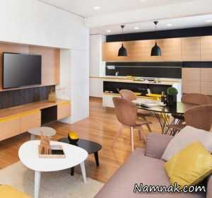 طراحی داخلی در دکوراسیون آپارتمان مدرن مینیمالیستی