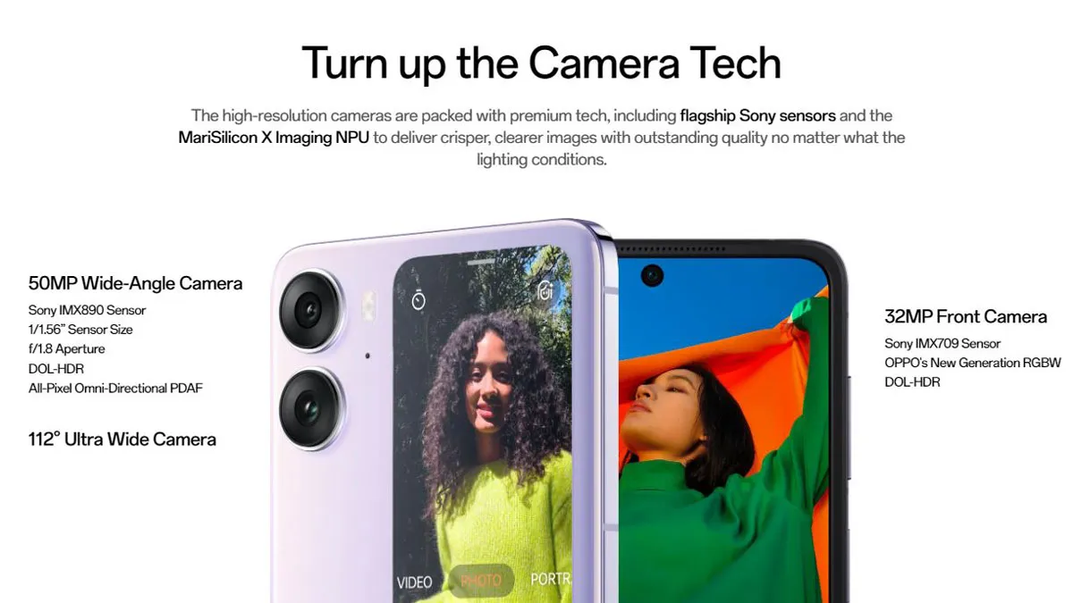 Oppo Find N2 Flip camera بررسی مشخصات گوشی Oppo Find N2 Flip