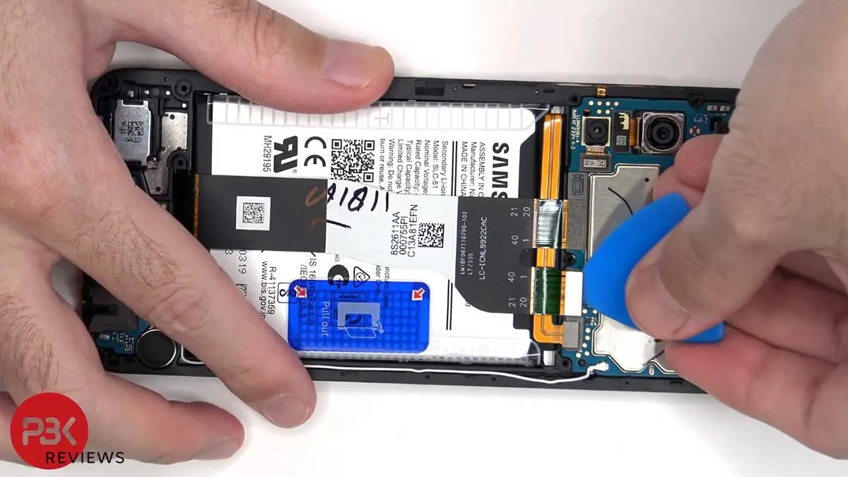 Samsung A05s Teardown and Dissasembly 7 کالبدشکافی و تعمیرپذیری گوشی A05s سامسونگ