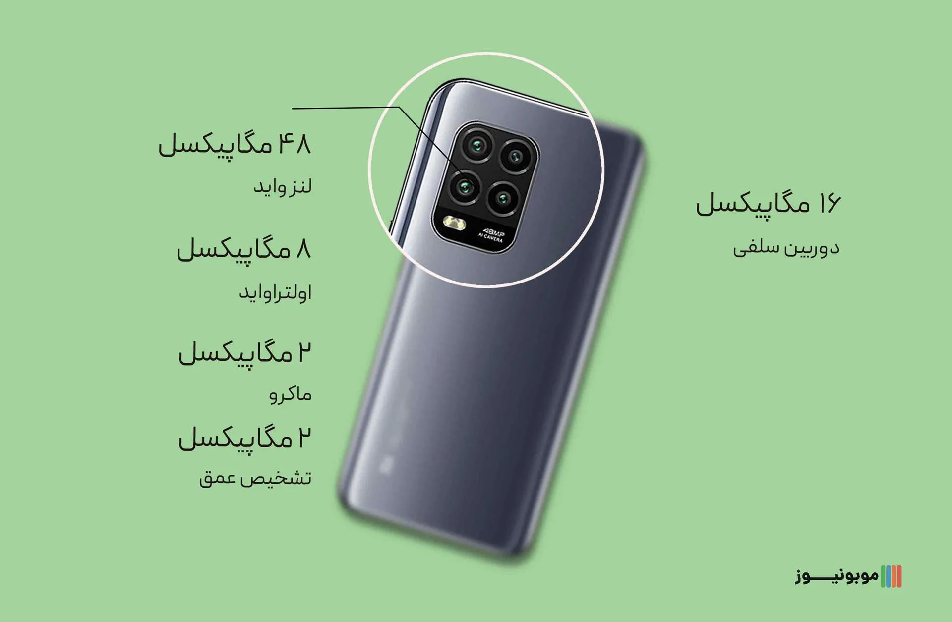 Xiaomi Mi 10 LiteCamera نقد و بررسی مشخصات گوشی Mi 10 Lite شیائومی