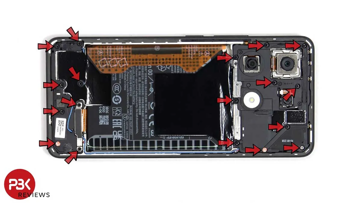 Xiaomi Poco X6 5G Teardown Text Cover 2 بررسی کالبدشکافی و تعمیرپذیری گوشی Poco X6 شیائومی