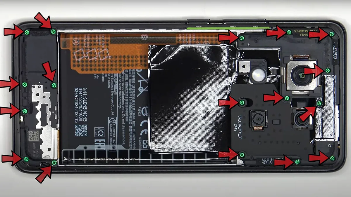 Xiaomi Poco X7 Teardown 5 کالبدشکافی گوشی Poco X7 شیائومی