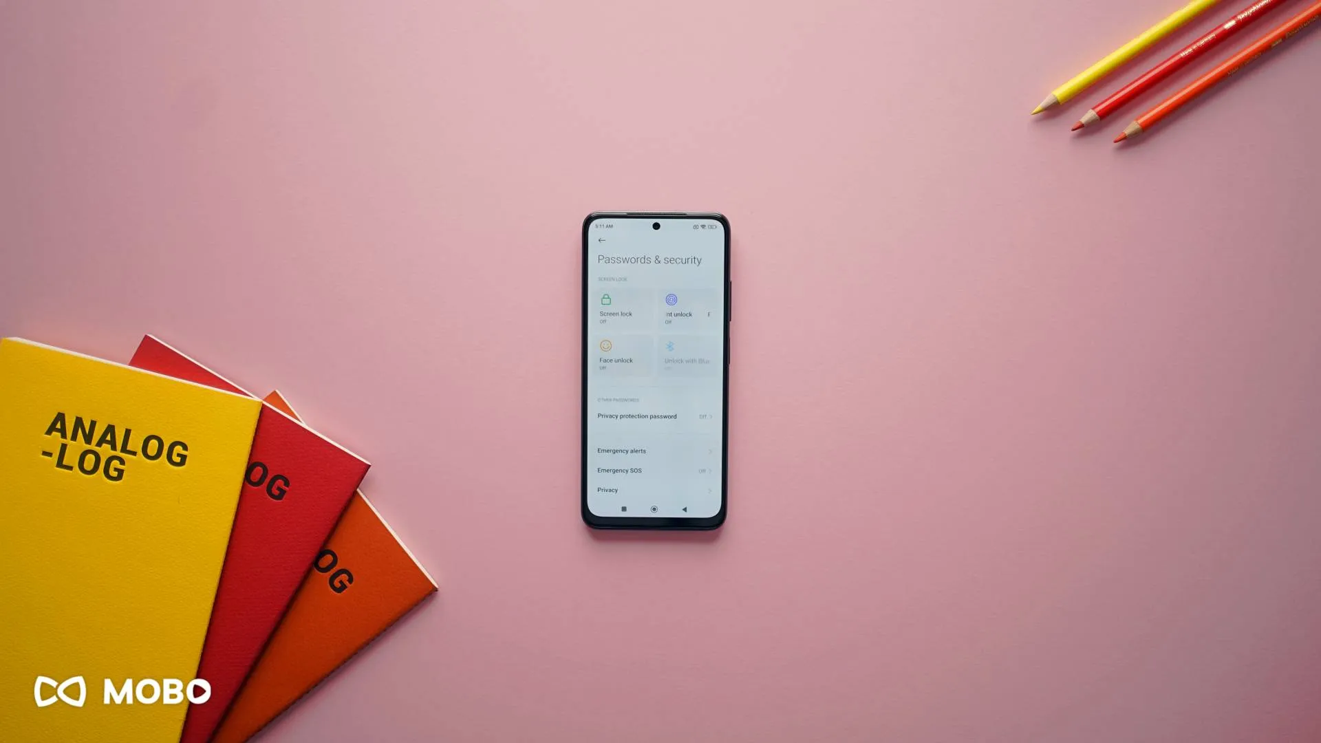 تنظیمات بخش امنیت گوشی Redmi Note 11S