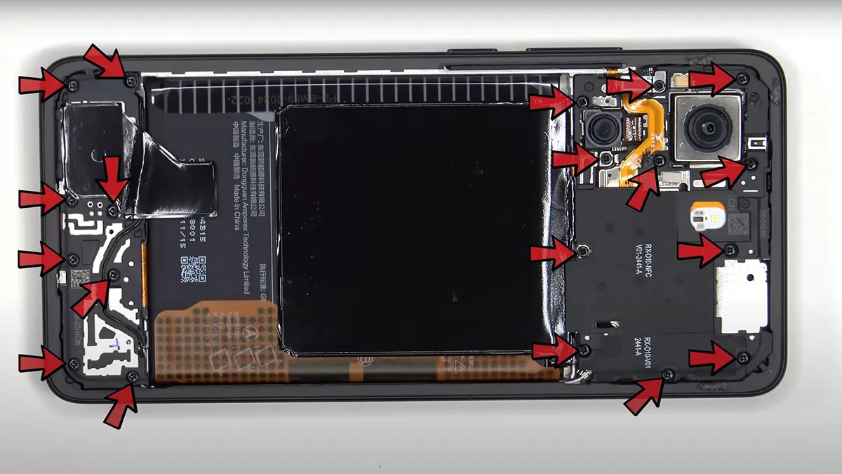 xiaomi poco x7 pro teardown 5 کالبدشکافی گوشی شیائومی Poco X7 Pro