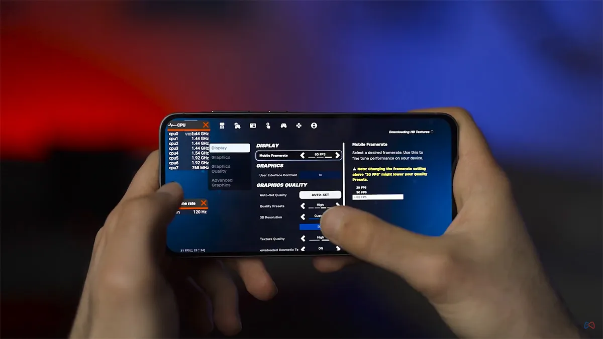 samsung a56 gaming test fortnite setting تست گیمینگ گوشی Samsung A56