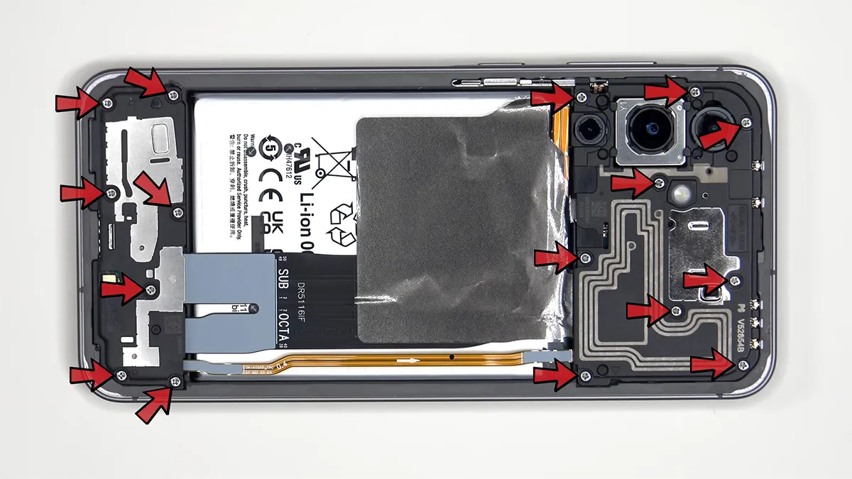 samsung a56 teardown 4 کالبدشکافی گوشی Samsung A56