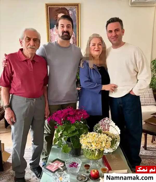 هوتن شکیبا و برادر و پدر و مادرش