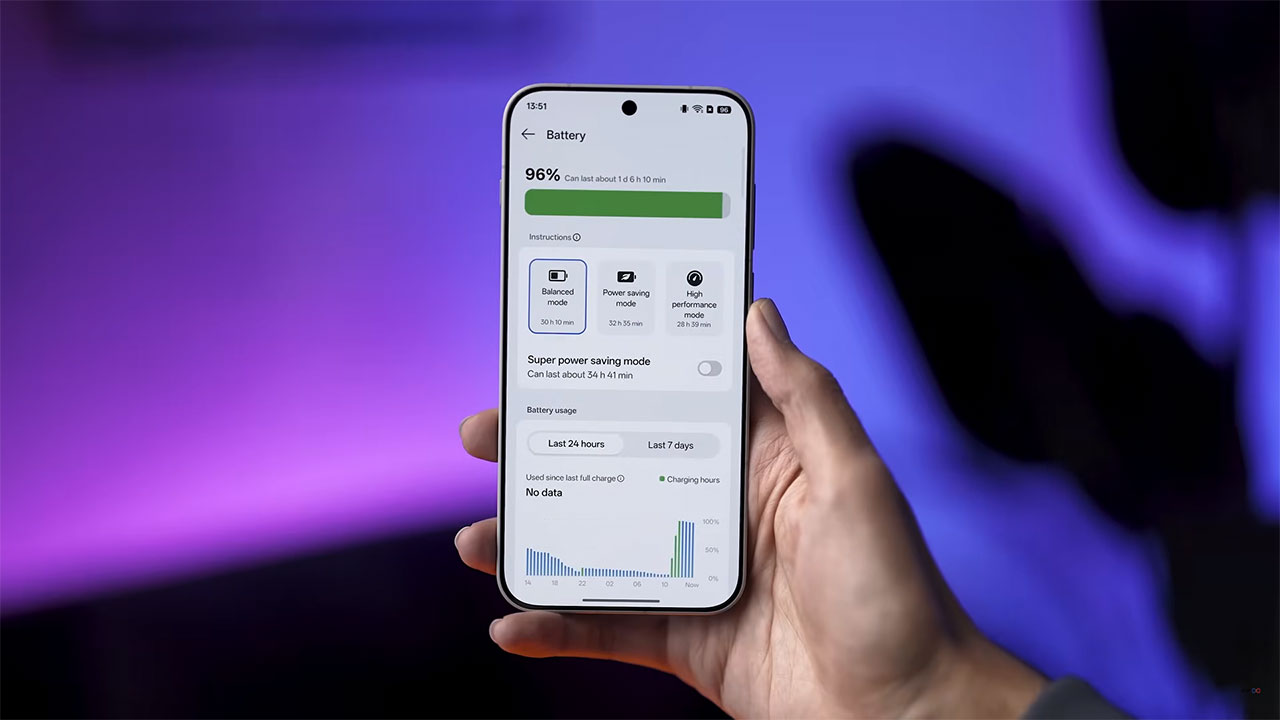 بررسی عملکرد باتری گوشی وان پلاس 15