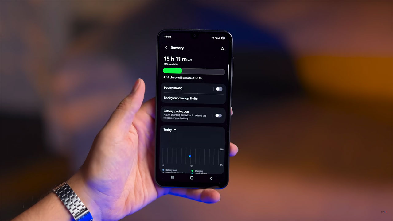 بررسی باتری گوشی Samsung A17