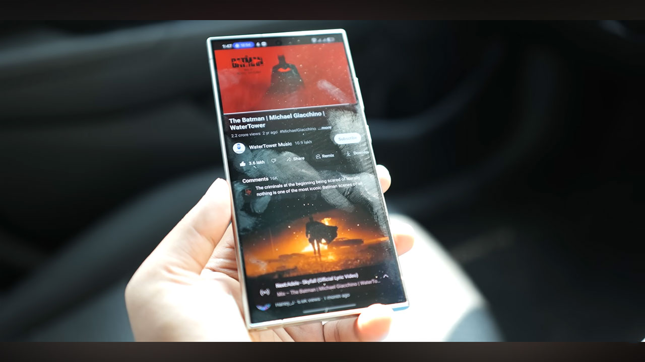 بررسی نمایشگر گوشی S24 Ultra سامسونگ در بلندمدت