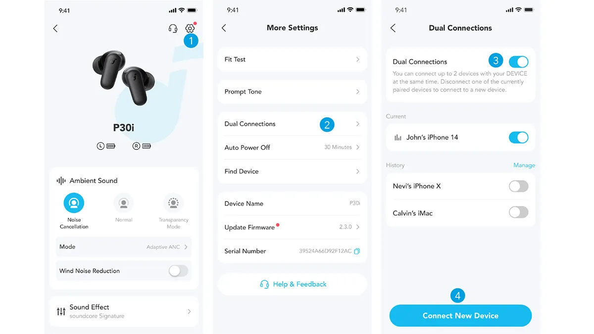 اتصالات و قابلیت های اپلیکیشن هندزفری انکر R50i NC