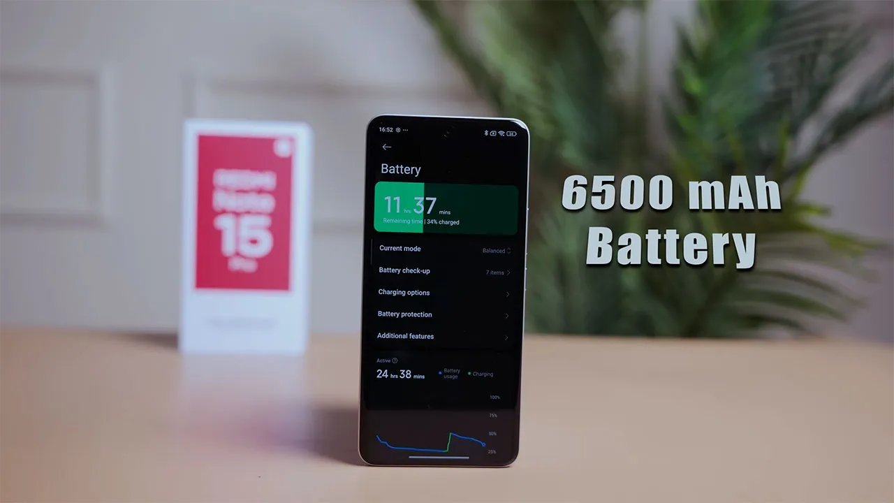 عملکرد باتری گوشی شیائومی ردمی Note 15 Pro 4G